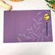 Фіолетова серветки-підкладка двостороння під тарілку з квітами 30х45см (13-Б)