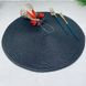 Чорна кругла сервірувальна серветка під тарілку 38 см (К-23)