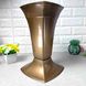 Универсальная напольная пластиковая ваза 39см золотистого цвета Ламела