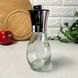 Скляна пляшка-розпилювач олії 200 мл зі сріблястим ковпачком
