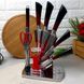 Набор красных кухонных ножей с ножницами 9 предметов на подставке Bohmann