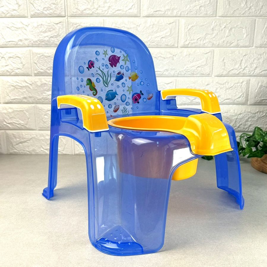 Дитячий горщик-прозорий Блакитний стілець "Afacan" CM-135/CM-136-0 Dunya Plastic