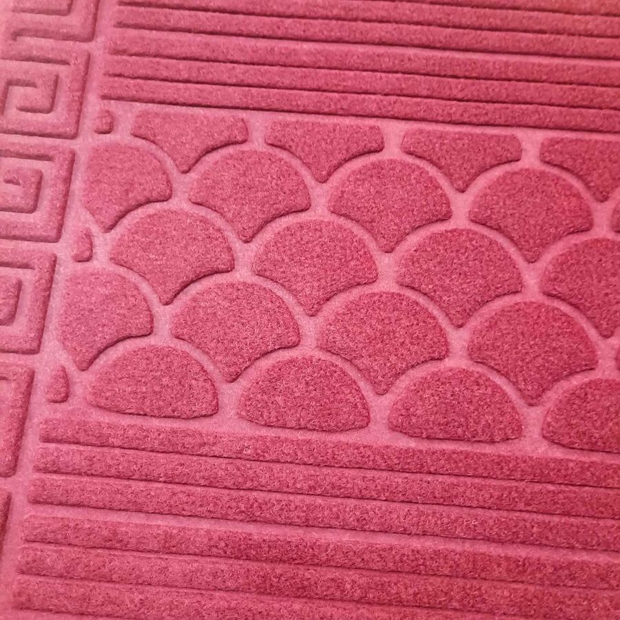 Бордовий килимок для вхідних дверей 60*90 см на гумовій основі, МХ Relana Hell