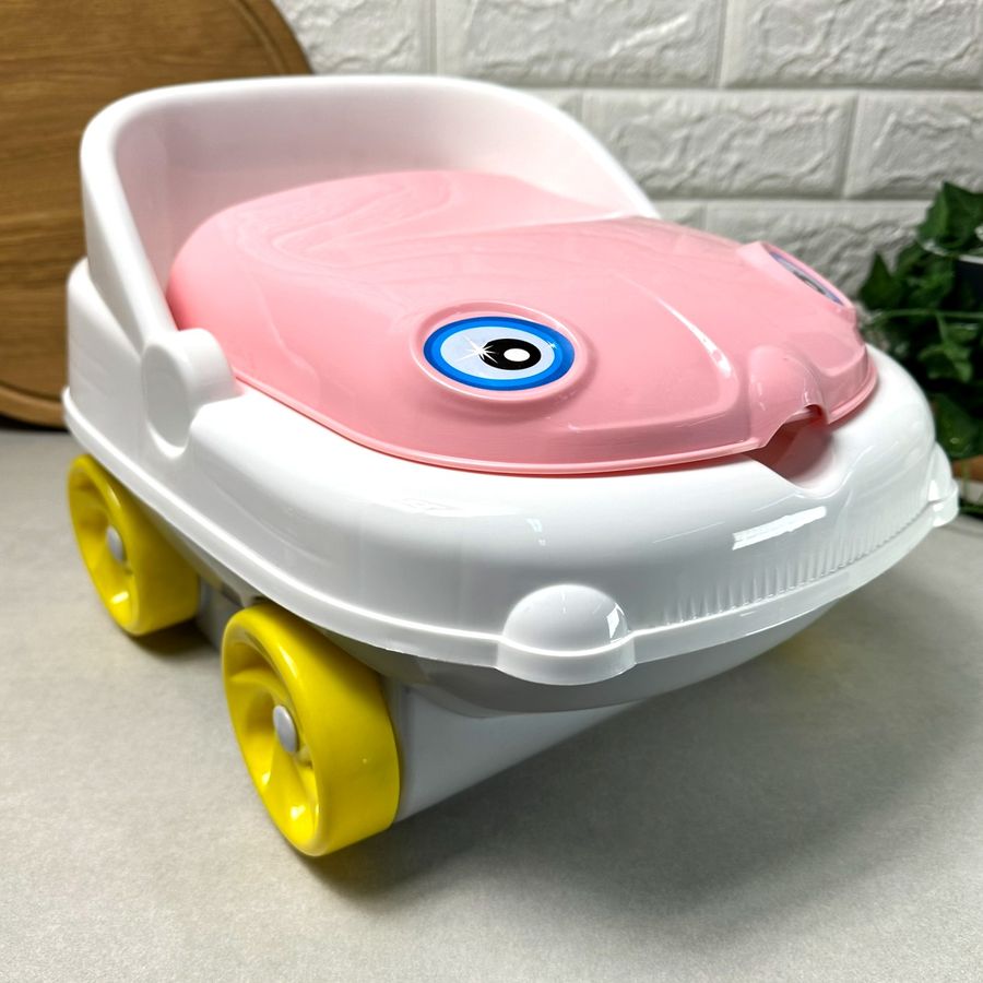 Детский музыкальный горшок-машинка Розовый Irak Plastik CM-140 "Baby car" Irak Plastics