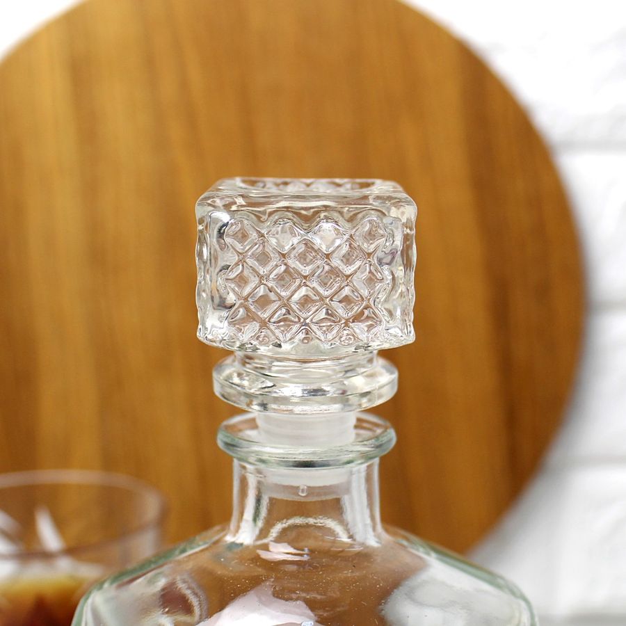 Карафа скляна Everglass для напоїв Ampel з зеленою вставкою 0,5 л (5013) Everglass