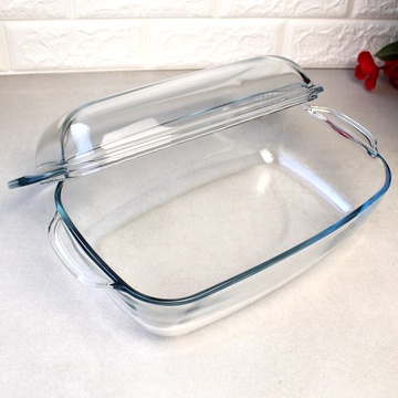 Жаропроміцна скляна форма для духовки з кришкою 4.4 л Simax Exclusive, скляна каструля Simax