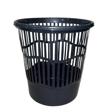 Чорний офісний кошик для сміття Ал-Пластик Ал-Пластик