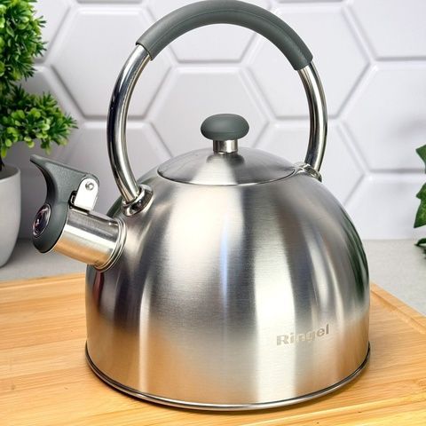 Чайник со свистком нержавеющая сталь 2.5 л Ringel Grey Line RG-1010 RINGEL