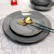 Графитово-серая плоская обеденная тарелка 26 см Ardesto Bagheria Pastel Grey