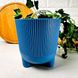 Цветочный горшок 18 см Синий, цветочный вазон Ария Джампер Ламела
