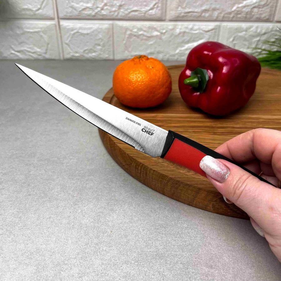 Универсальный кухонный нож с удобной пластиковой ручкой 12.7 см Ring (PX-11000-2) RINGEL