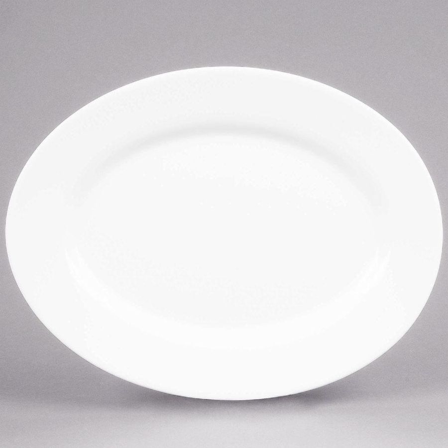 Большое белое овальное блюдо Arcoroc Zenix Intensity 350 мм (G4975) Arcoroc