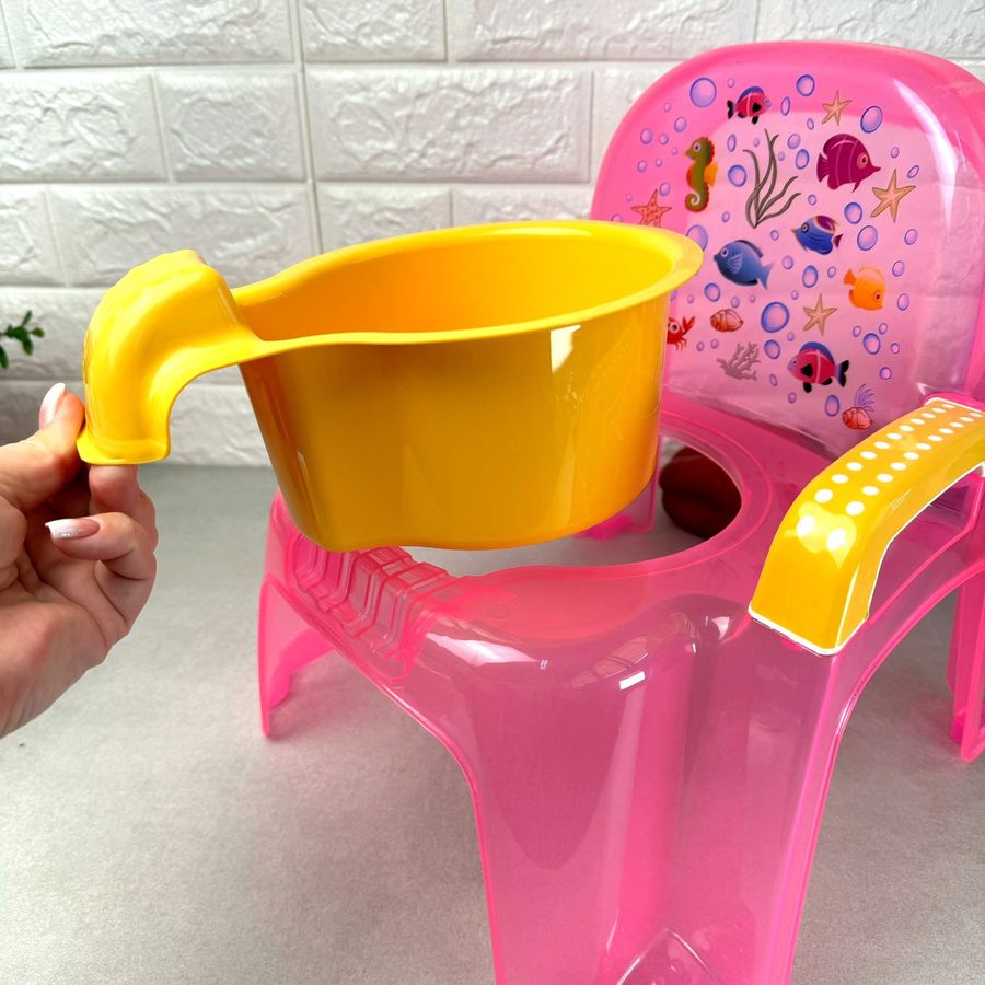Детский горшок-стульчик Розовый "Afacan" CM-135/CM-136-10 Dunya Plastic