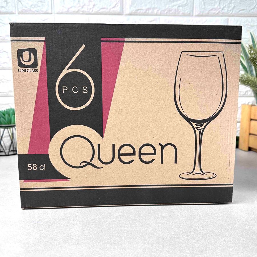 Набір келихів для вина 580 мл 6 шт UniGlass Queen UniGlass
