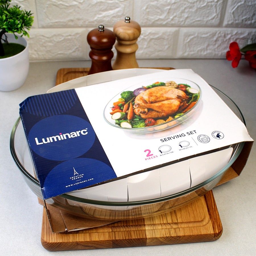 Набор блюд из жаропрочного стекла Luminarc "Sabot" 2 шт 3,8 л + 1.7 л (P5605) Luminarc