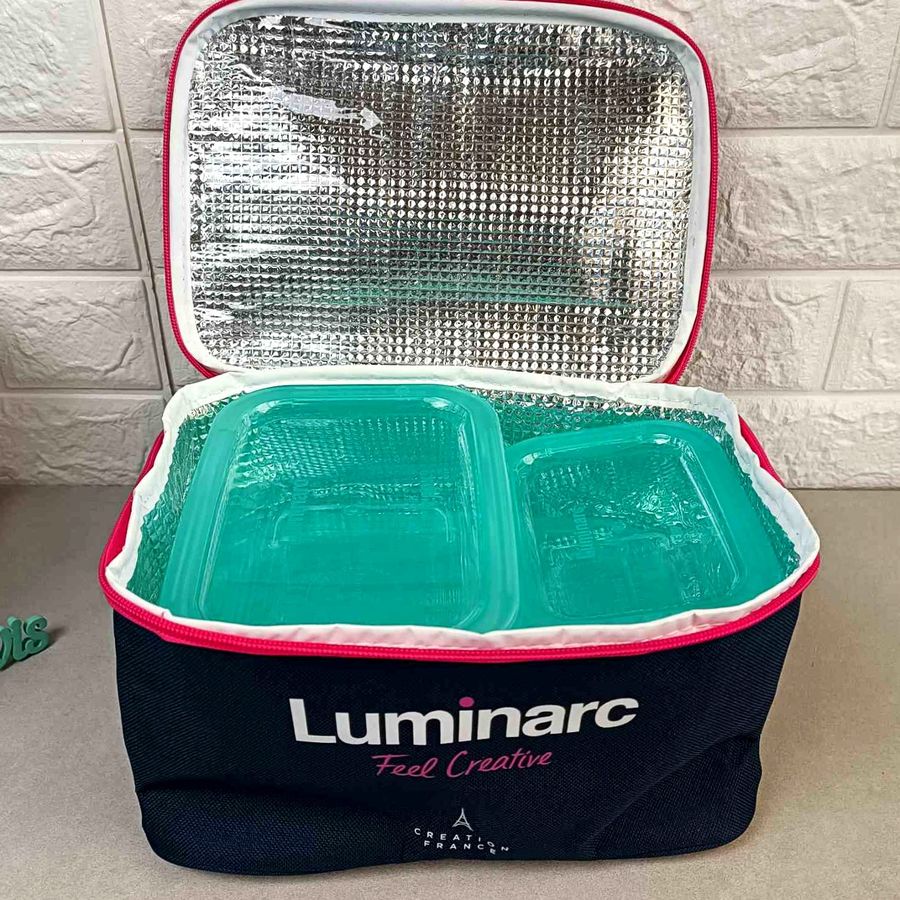 Набор пищевых прямоугольных контейнеров с крышкой в термосумке, Luminarc KEEP'N'BOX 3 шт (P6634) Luminarc