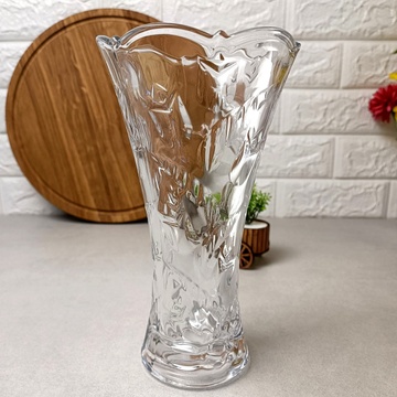 Розкльошена скляна настільна ваза Тюльпани 23.5 см Hell