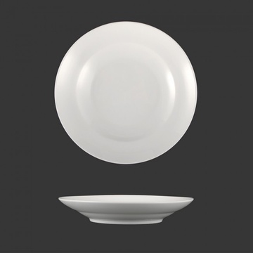 Тарелка круглая глубокая фарфоровая 8" HLS Extra white 200 мл (W0108) Hell