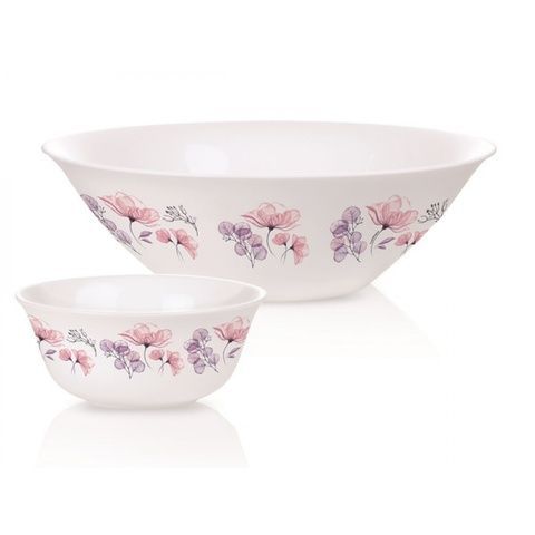 Набор белых салатников с цветами Luminarc Clariflora 1+6 пр (Q5049) Luminarc