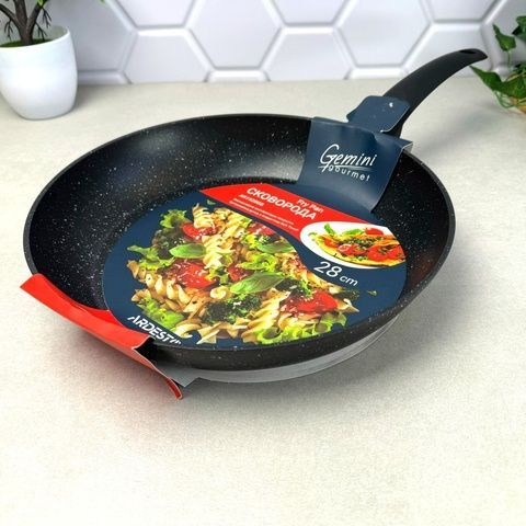 Чорна сковорода 28 см з антипригарним покриттям Ardesto Gemini Gourmet Ardesto