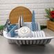 Белая пластиковая сушилка для посуды и столовых приборов Eurogold