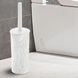 Білий туалетний йорж у підставці з рифленням "ажур", 379 Elif