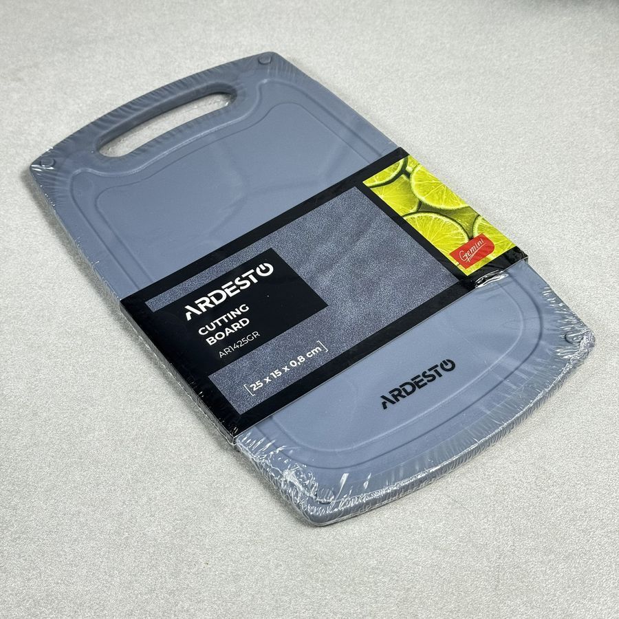 Разделочная доска 25&times;15 см с ручкой серая ARDESTO Gemini Ardesto