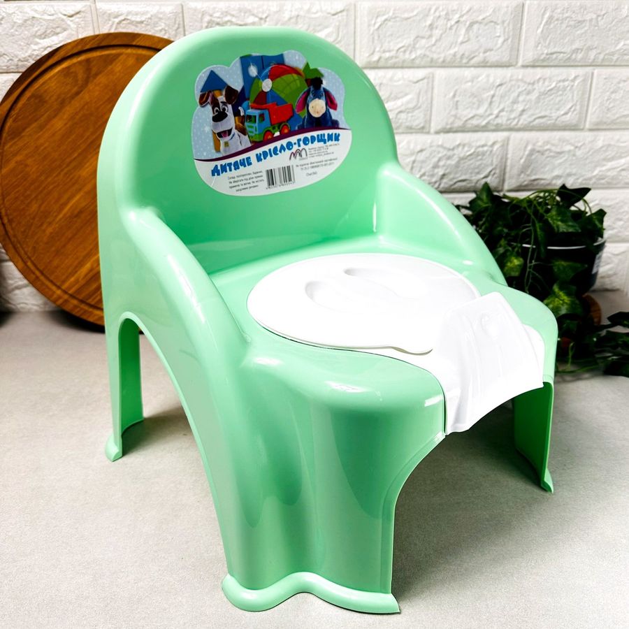 Детский горшок-стульчик для мальчиков Зелёный Без бренда