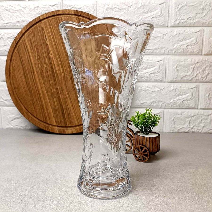 Розкльошена скляна настільна ваза Тюльпани 23.5 см Hell