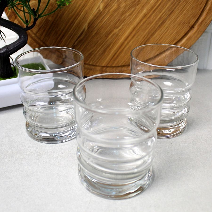 Набір склянок олд фешн 3 шт 240 мл, низькі склянки Twist UniGlass
