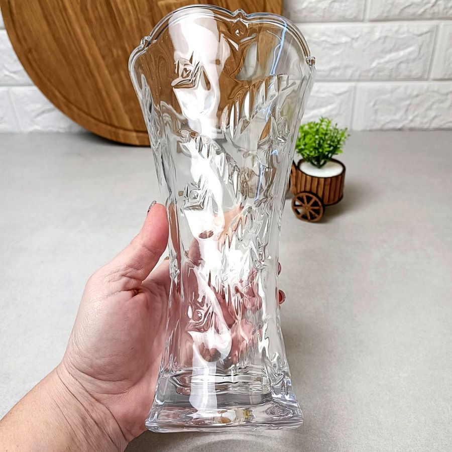 Расклешённая стеклянная настольная ваза Тюльпаны 23.5 см Hell