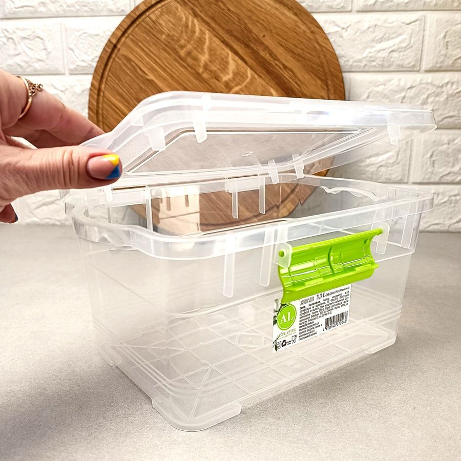 Харчовий контейнер для зберігання їжі 3.3л з відкидною кришкою Модерн Бокс Ал-Пластик