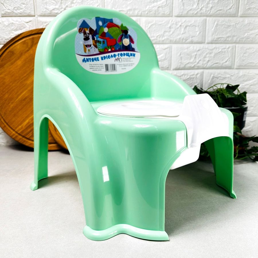 Дитячий горщик-стільчик для хлопчиків Зелений Без бренда