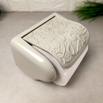 Пластиковый настенный держатель для туалетной бумаги нежного бежевого цвета, 376 Elif Elif Plastik
