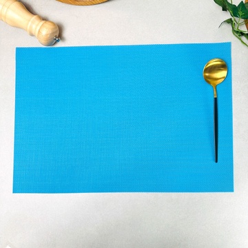Однотонний Блакитний сервірувальний килимок з ПВХ 30х45 см (14-В) Hell