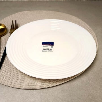 Круглая белая обеденная тарелка Arcoroc Stairo 235 мм Arcoroc