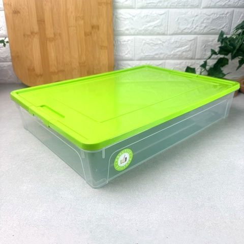 Пластиковий контейнер із кришкою для зберігання 5.5 л Smart Box Низький Алеана