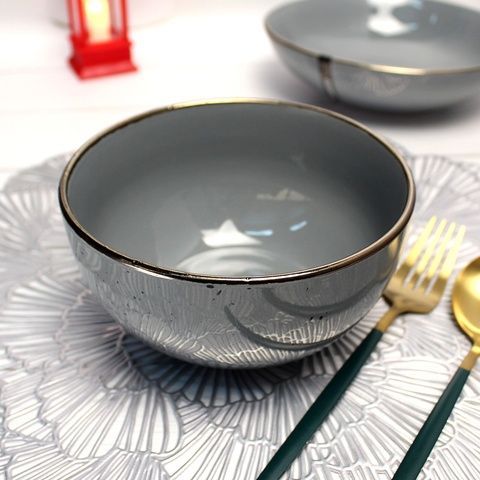 Глубокий графитово-серый салатник 14 см Ardesto Bagheria Pastel Grey Ardesto