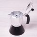 Кофеварка гейзерная для индукции 300 мл из алюминия с широким дном Kamille