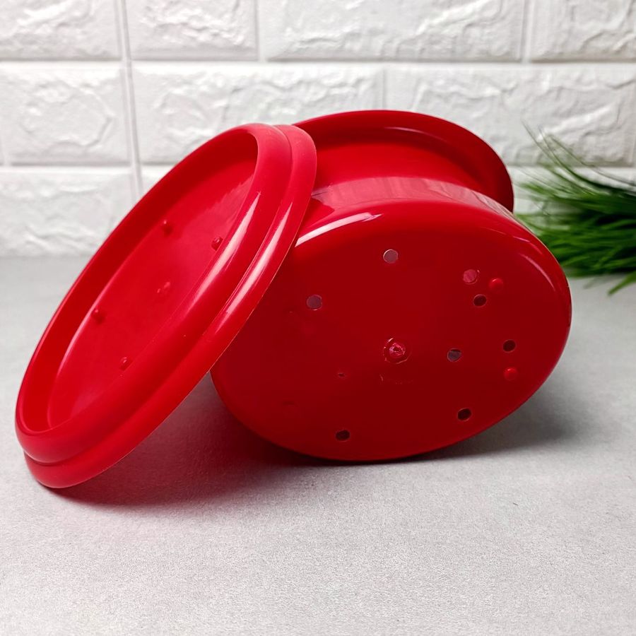 Красный лоток для сушки столовых приборов с поддоном Пенёк Efe plastics