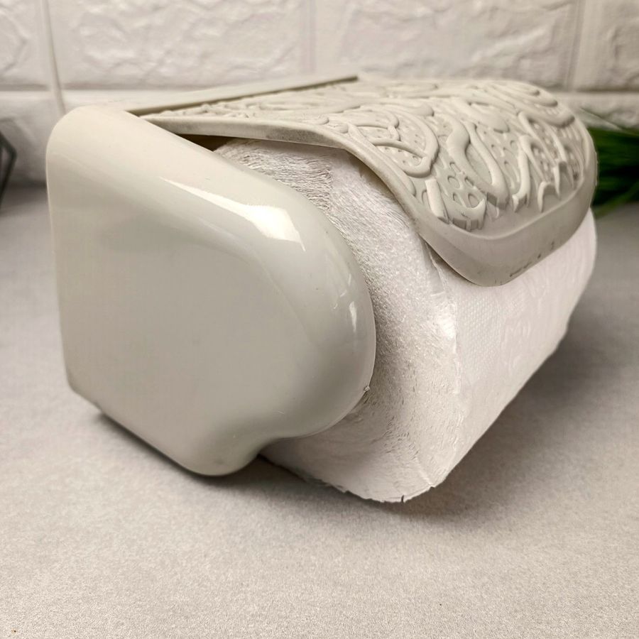 Пластиковий настінний тримач для туалетного паперу ніжного бежевого кольору, 376 Elif Elif Plastik
