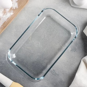 Прямоугольная стеклянная форма для духовки 3.85 л Borcam Borcam