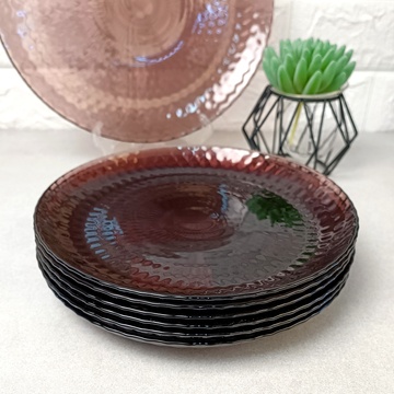Кольорова десертна тарілка 19 см з кольорового скла Luminarc Ідилія Лилак (Q1310) Luminarc