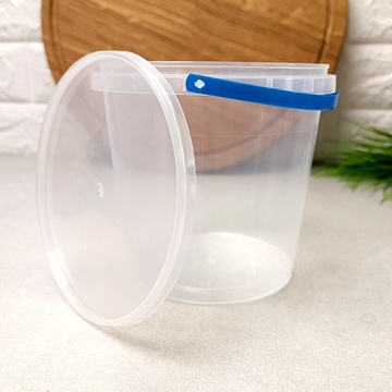 Пищевые ведра 5 шт с крышками для солений из прозрачного пластика 1л Elipson