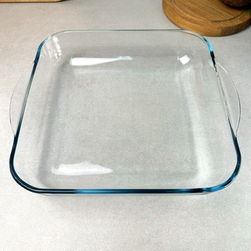 Квадратная скляна форма для духовки з жароміцного скла 3.2 л Borcam Borcam