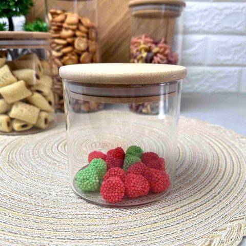 Маленька скляна банка для зберігання сипучих продуктів 475 мл GK