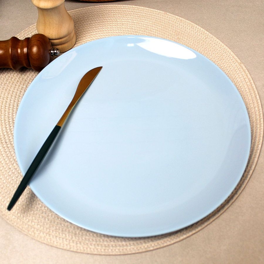 Бирюзовая обеденная тарелка Luminarc Diwali Light Blue 250 мм (P2610) Luminarc