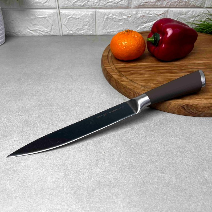 Обвалочный кухонный нож 20 см Ringel Exzellent с коричневой ручкой RINGEL