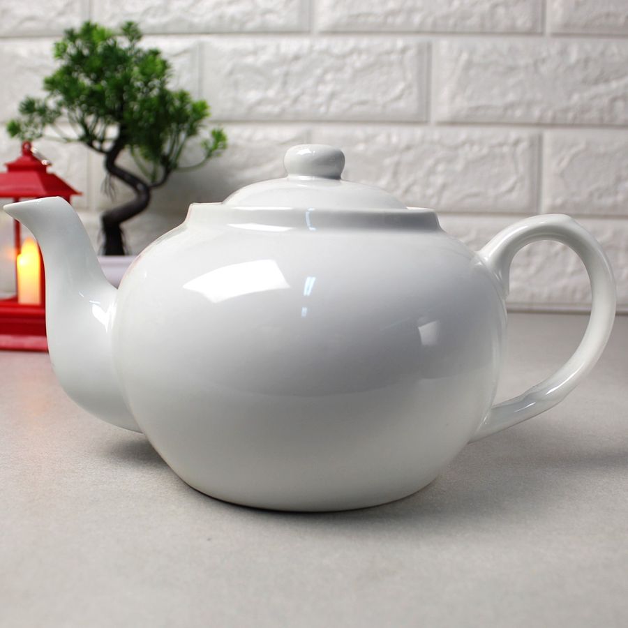 Фарфоровый чайник-заварник 900 мл HLS (HR1502), посуда для кофейни Hell