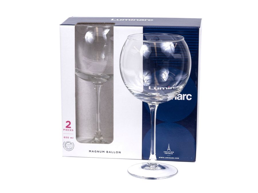 Набір келихів для вина Luminarc "Магнум Балон" 2 шт 650 мл (P5515) Luminarc